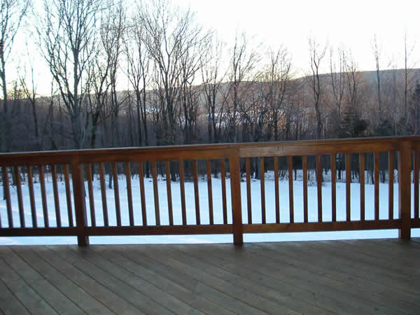 The view of the Valley from the deck off the kitchen