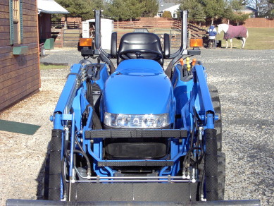 Front view of tractor 