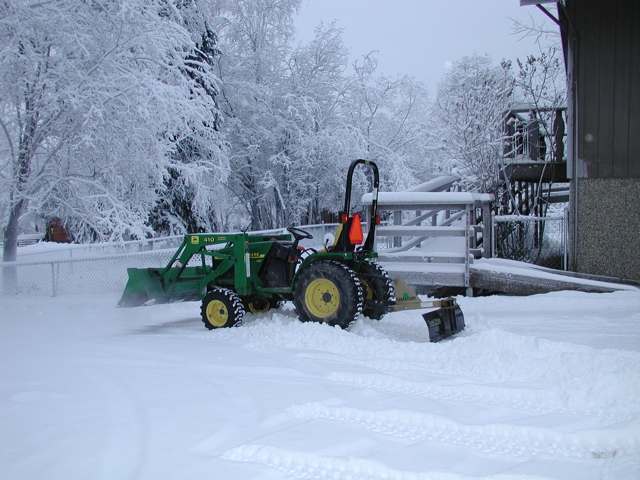 Plowing snow from my driveway.