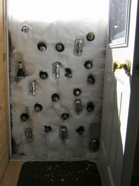 Canadian beer cooler, does not work as well in the summer.