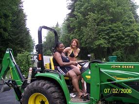 This city girl had a thrill driving a real tractor!