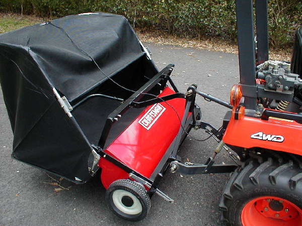 Lawn sweeper 3pt hitch conversion