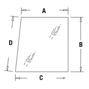 A-107230A1 GLASS LOWER FRONT WINDOW 