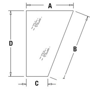 A-107234A1 GLASS LOWER FRONT WINDOW 