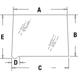 A-109168C1 REAR QUARTER GLASS       