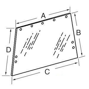 A-109318C2 GLASS REAR CAB WINDOW    