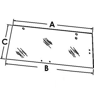 A-1340198C1 GLASS REAR WINDOW        