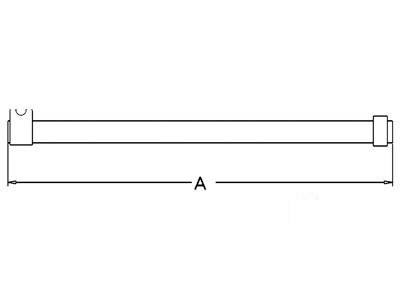 A-186065M91 TIE ROD TUBE W/ CLAMP    