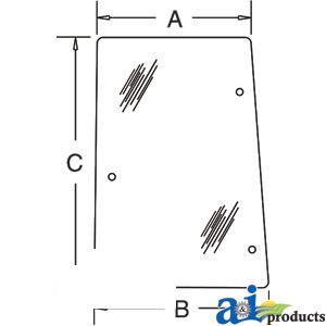 A-192001A3 GLASS REAR SIDE (LH)     