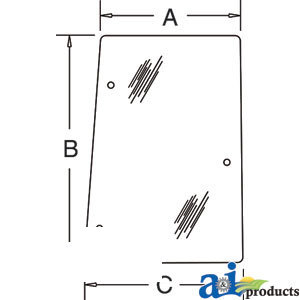 A-192002A3 GLASS REAR SIDE (RH)     