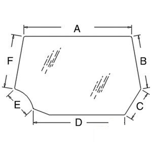 A-284947A2 GLASS UPPER REAR         