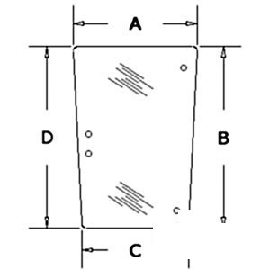 A-3302705M5 GLASS RH /LH SIDE WINDOW 