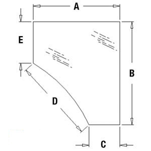 A-338426A1 GLASS LH DOOR LOWER      