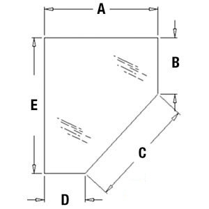 A-338428A1 GLASS RH DOOR LOWER      
