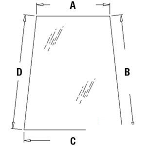 A-338429A1 GLASS LH DOOR UPPER      