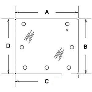 A-3389902M3 GLASS REAR CAB WINDOW    