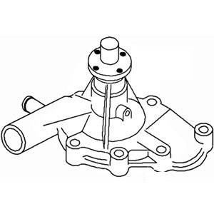 A-3436674M91 WATER PUMP (W/GASKET)    