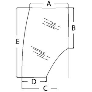 A-344730A2 CAB DOOR WINDOW          