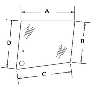 A-3476159M1 GLASS UPPER CAB DOOR     