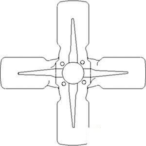 A-353727R92 FAN 4 BLADE              