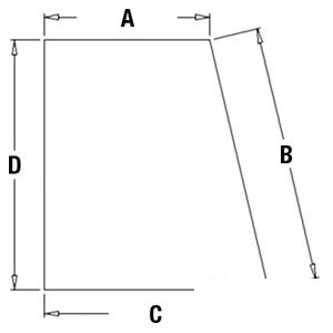 A-360046A1 GLASS RH DOOR UPPER      