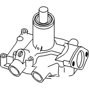 A-3641887M91 WATER PUMP W/O PULLEY    