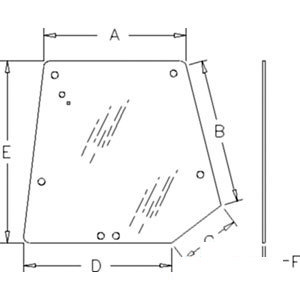 A-3715438M1 GLASS REAR WINDOW        
