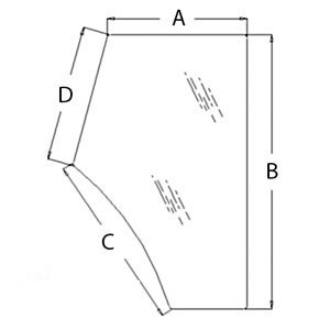 A-3804659M1 CAB DOOR GLASS LH