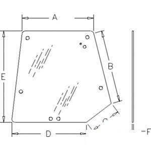 A-3806581M3 GLASS UPPER REAR WINDOW  