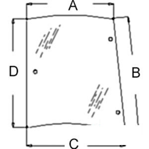 A-3806590M2 REAR SIDE WINDOW RH - TIN