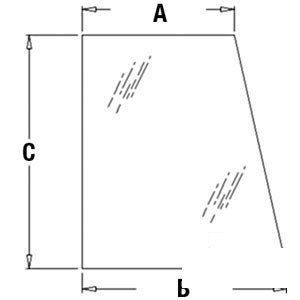 A-394700A1 GLASS RH DOOR UPPER      