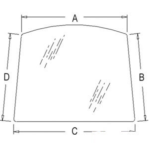 A-3C581-70512 GLASS WINDSHIELD; UPPER  