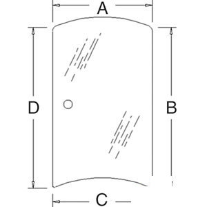 A-3C581-70530 GLASS SIDE; LH           