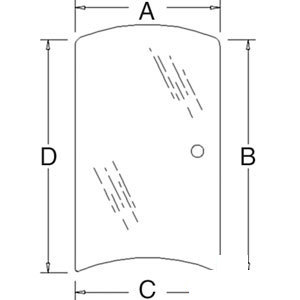 A-3C581-70540 GLASS SIDE; RH           