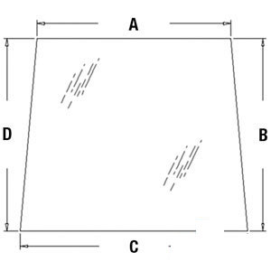 A-3G710-70510 GLASS UPPER WINDSHIELD   