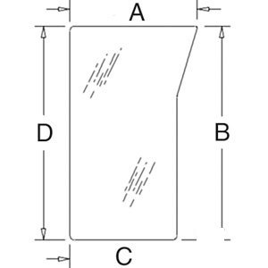 A-3C581-70520 GLASS WINDSHIELD; LOWER  