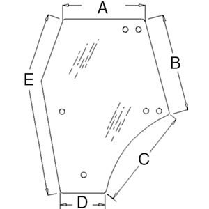 A-3C581-70774 GLASS DOOR; LH           