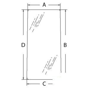 John Deere EXCAVATOR Glass-Rear-LH- 