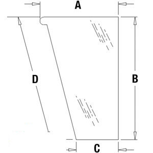 A-448608A1 GLASS LOWER FRONT WINDOW 