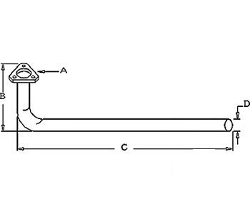 A-508826M92 EXHAUST PIPE             
