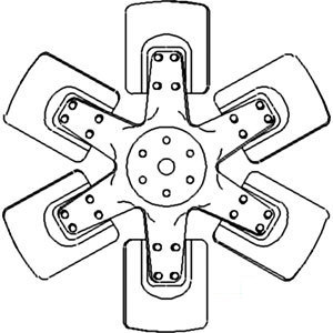 A-69759C3 FAN 6 BLADE              