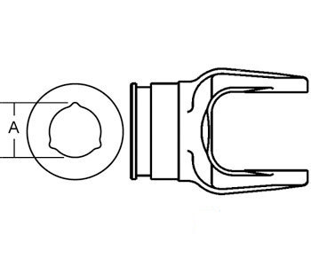A-BP204046851 OUTER TUBE YOKE SIZE 4   
