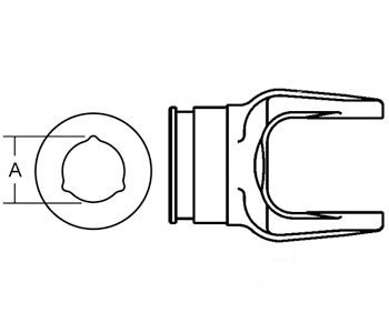 A-BP204176851 OUTER TUBE YOKE SIZE 7   