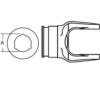 A-BP204086860 OUTER TUBE YOKE SIZE 8   