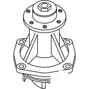 A-701335C92 WATER PUMP IH NEW W/HUB  