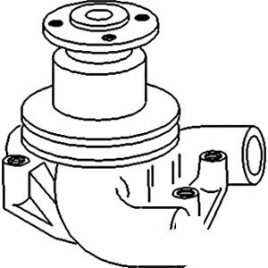 A-734932M91 WATER PUMP W/ PULLEY     