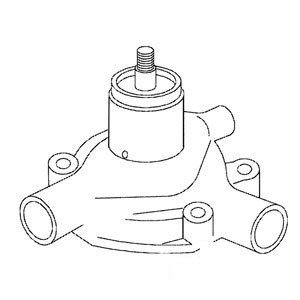 A-747597M91 WATER PUMP (LESS PULLEY) 