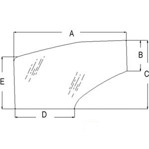 A-81871241 CAB DOOR WINDOW RH       