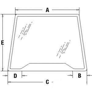 A-82000296 GLASS FRONT WINDSHIELD   