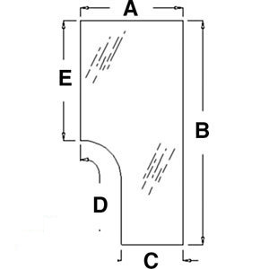 A-82000396 GLASS LH DOOR WINDOW     